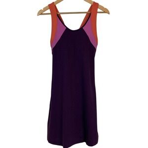 Title Nine Womens Built In Bra Activewear Dress Size M Purple Color Block‎